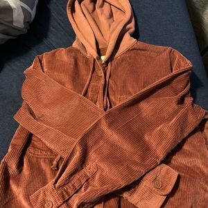 Corduroy Crop button up jacket